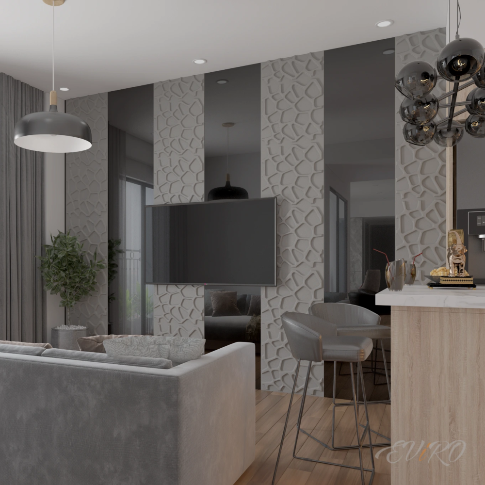 Гипсовая 3D панель EViRO Впадины