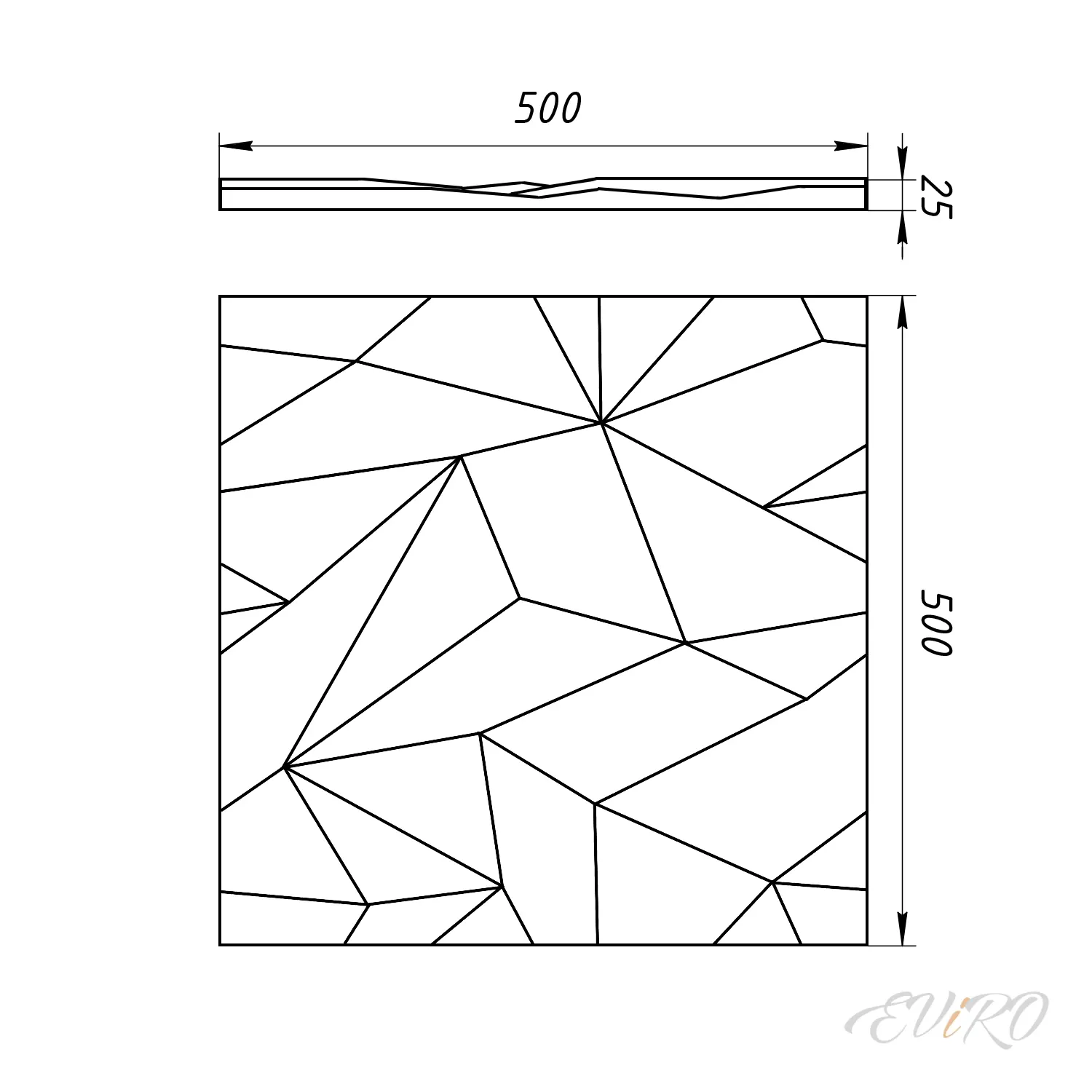 Гипсовая 3D панель EViRO Кристаллы 50
