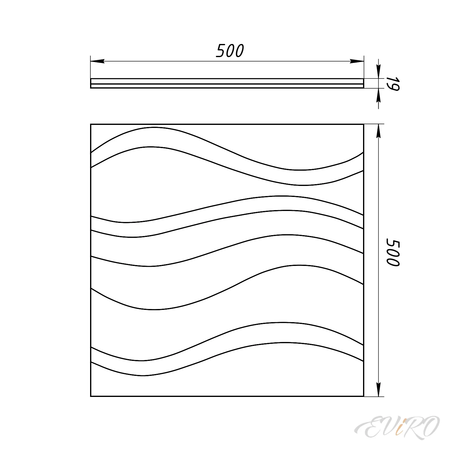 Гипсовая 3D панель EViRO Волны 2
