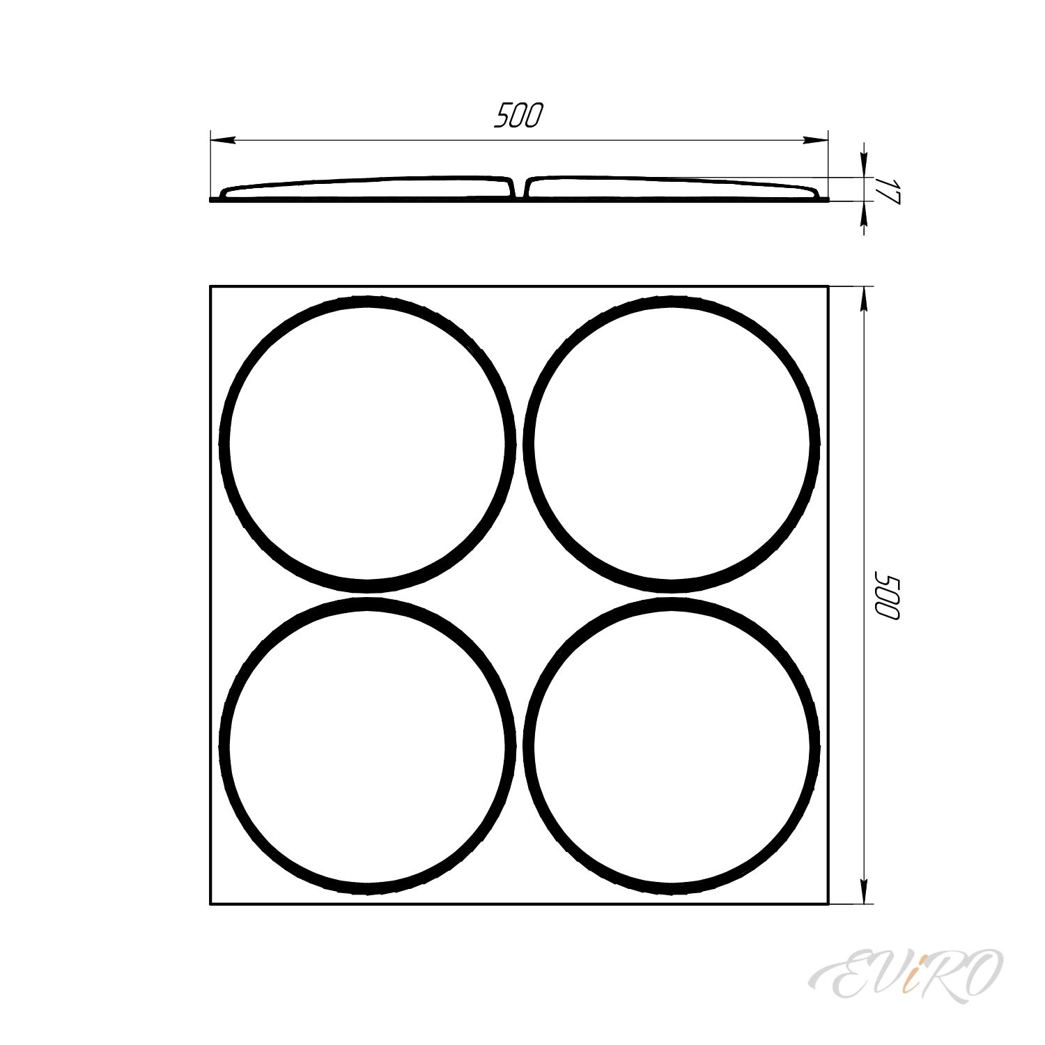 Гипсовая 3D панель EViRO Эллипсы
