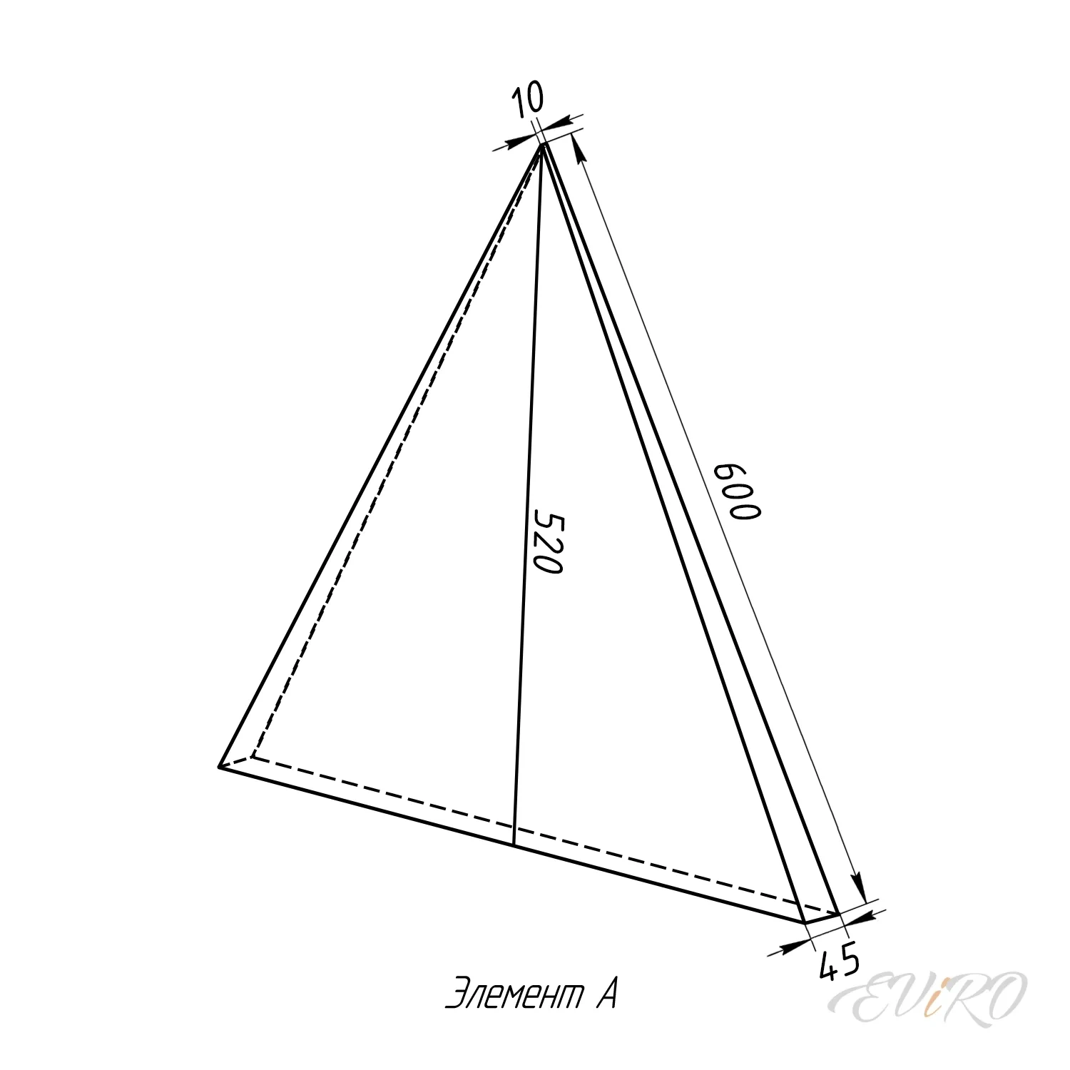 Гипсовая 3D панель EViRO Скальные треугольники (Exclusive Rock LED)