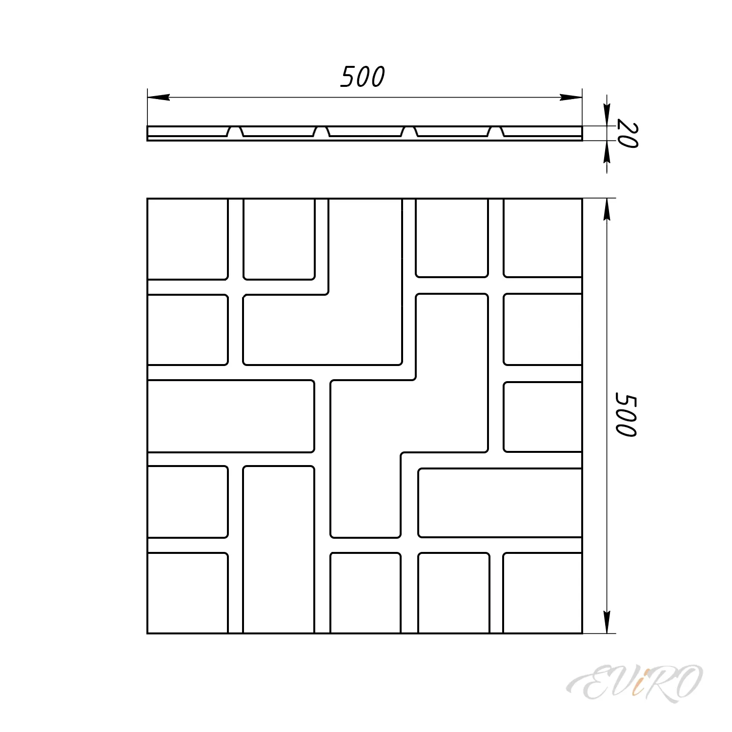 Гипсовая 3D панель EViRO Тетрис