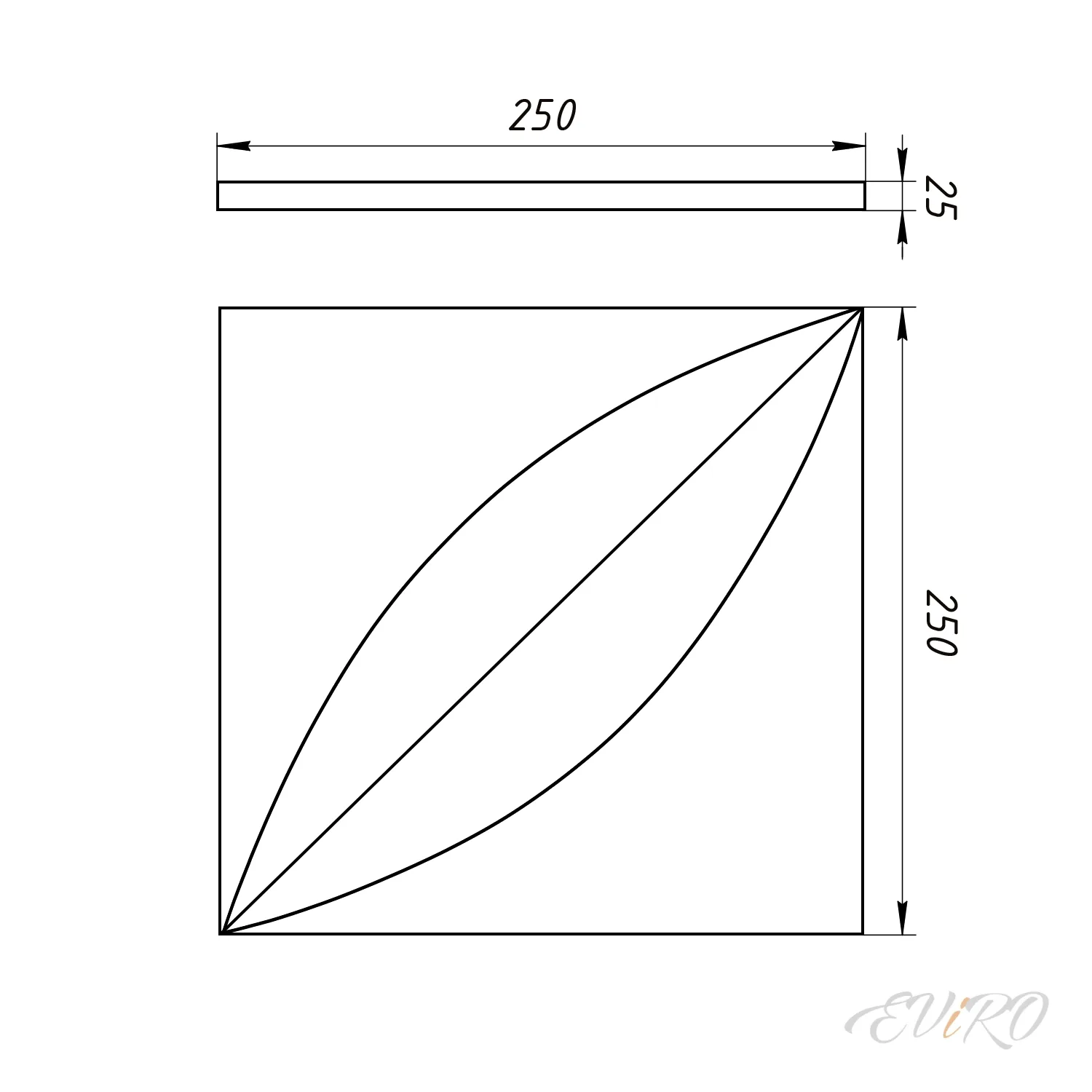 Гипсовая 3D панель EViRO Лепесток