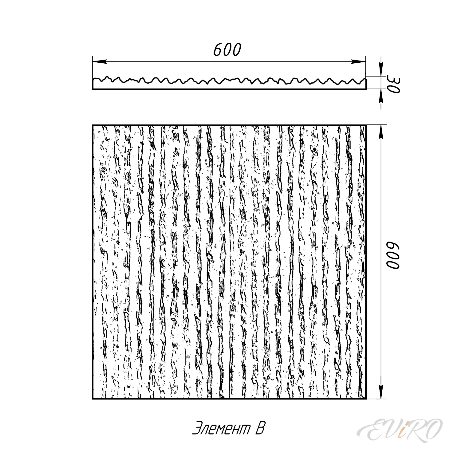 Гипсовая 3D панель EViRO Natural Lines
