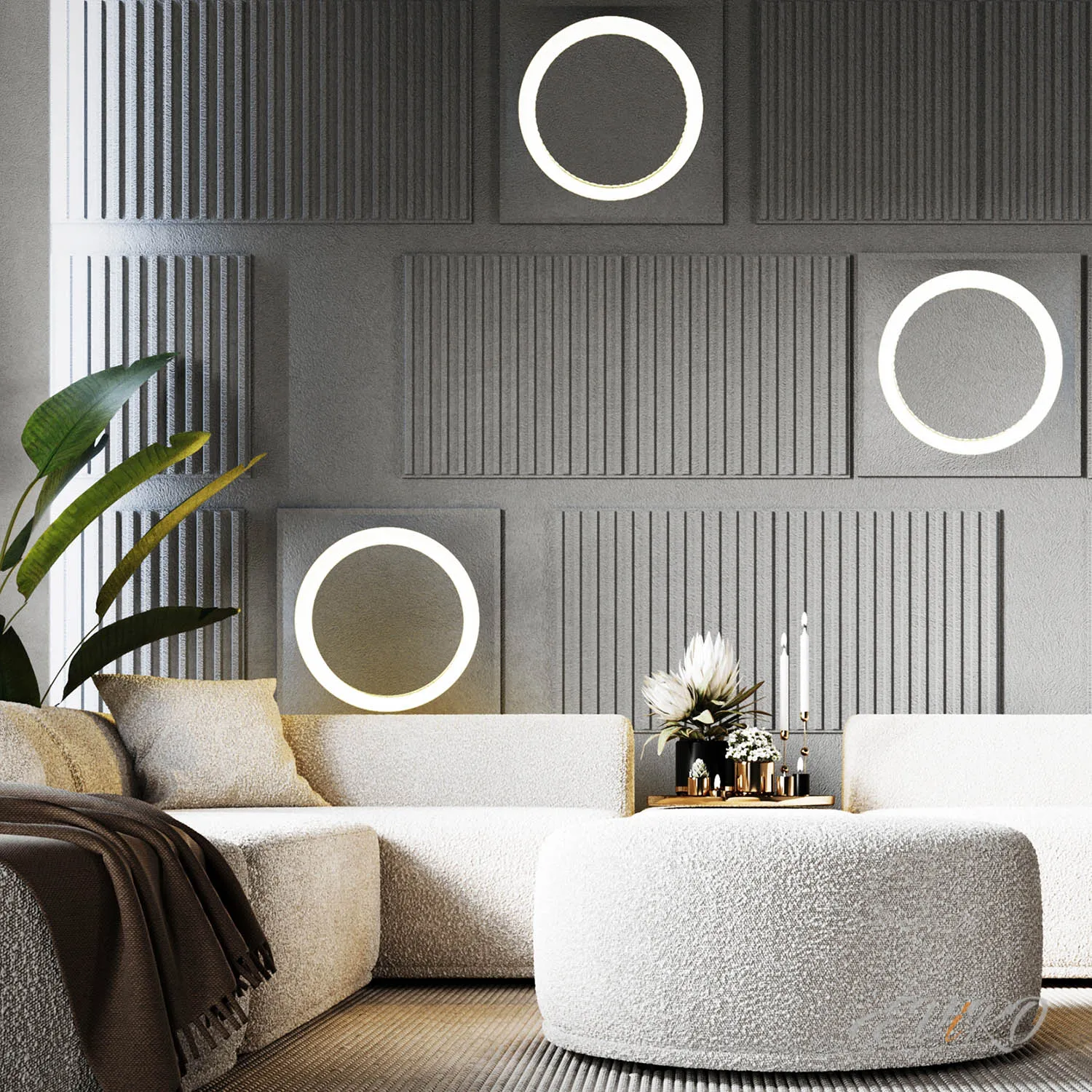 Гипсовая 3D панель EViRO Решетчатая