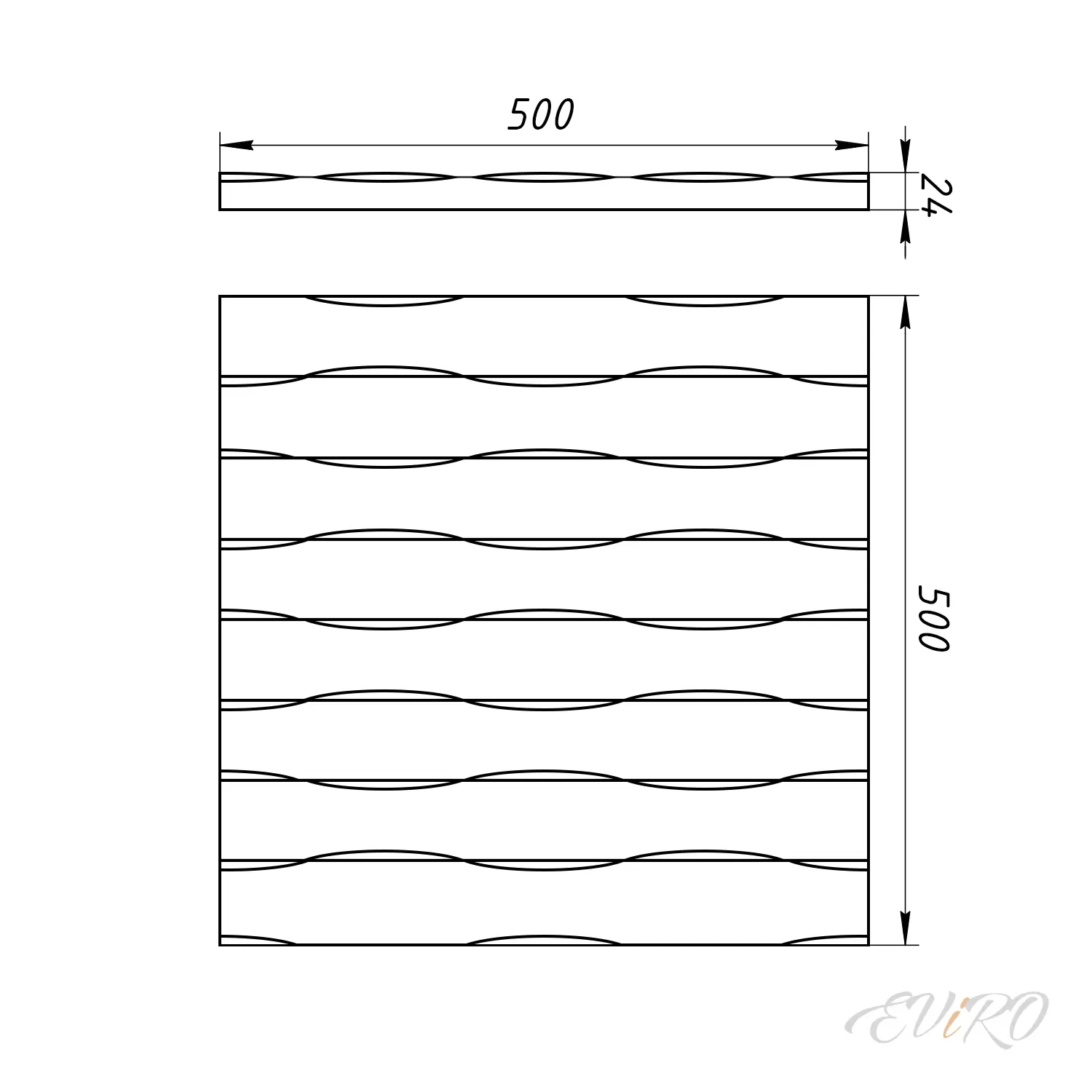 Гипсовая 3D панель EViRO Кирпичи