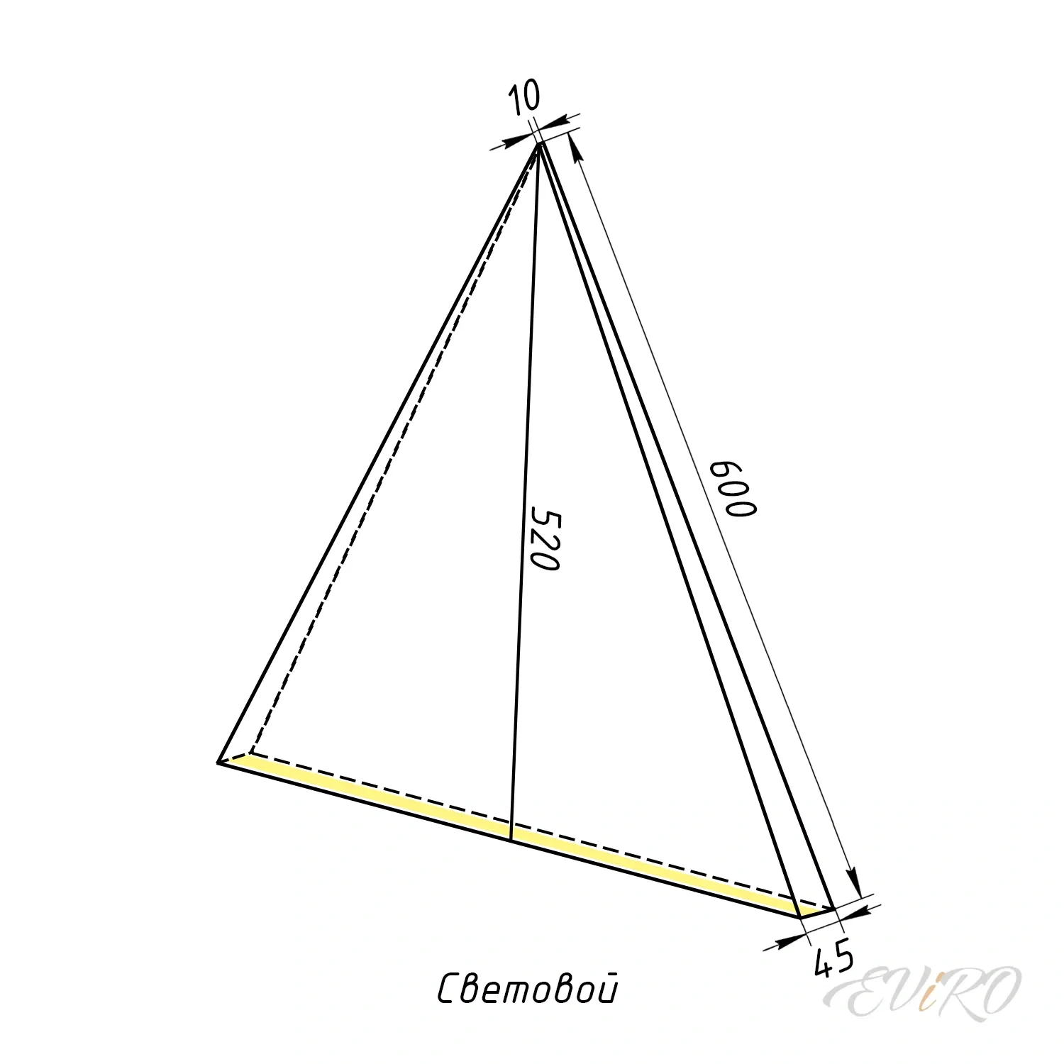 Гипсовая 3D панель EViRO Скальные треугольники (Exclusive Rock LED)