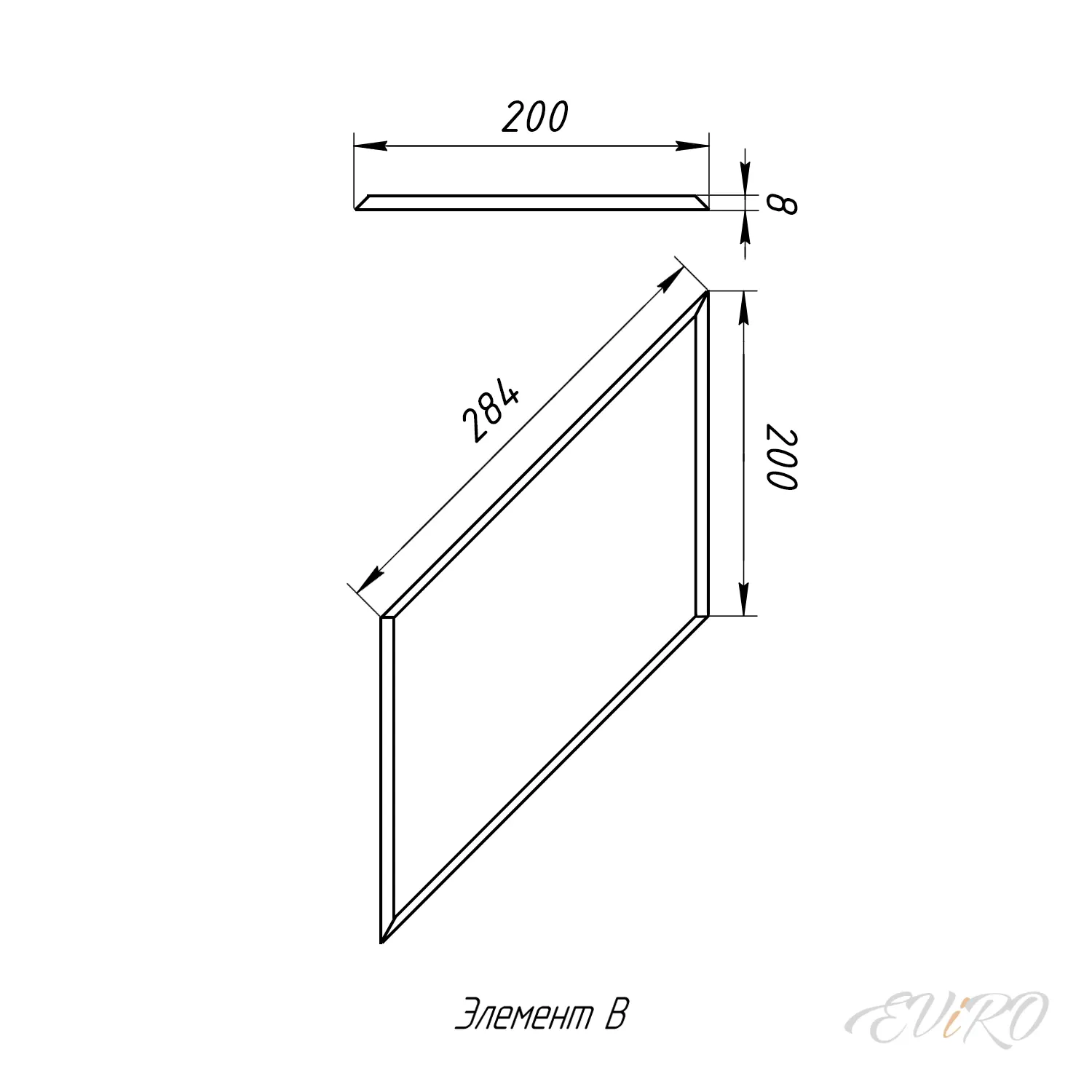 Гипсовая 3D панель EViRO Ромб