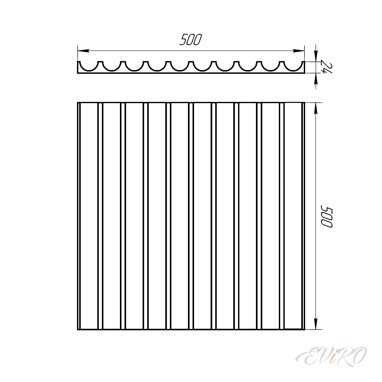 Гипсовая 3D панель EViRO Полосы