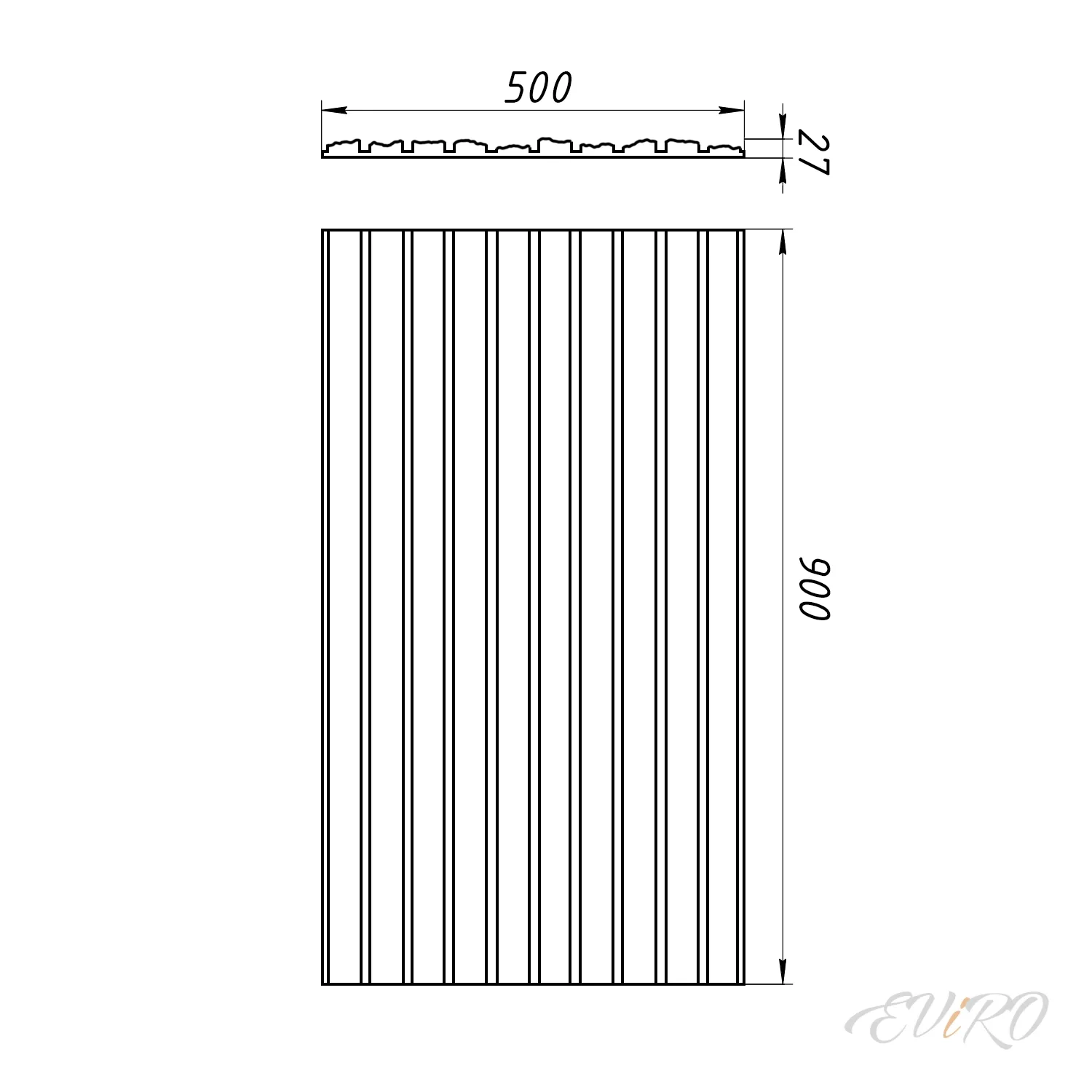 Гипсовая 3D панель EViRO Strip Rock