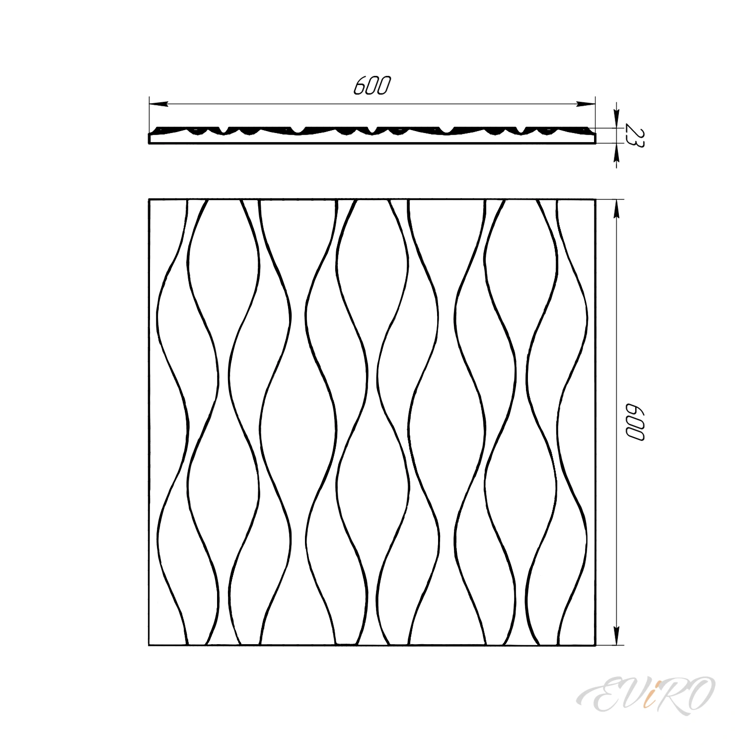 Гипсовая 3D панель EViRO Flame