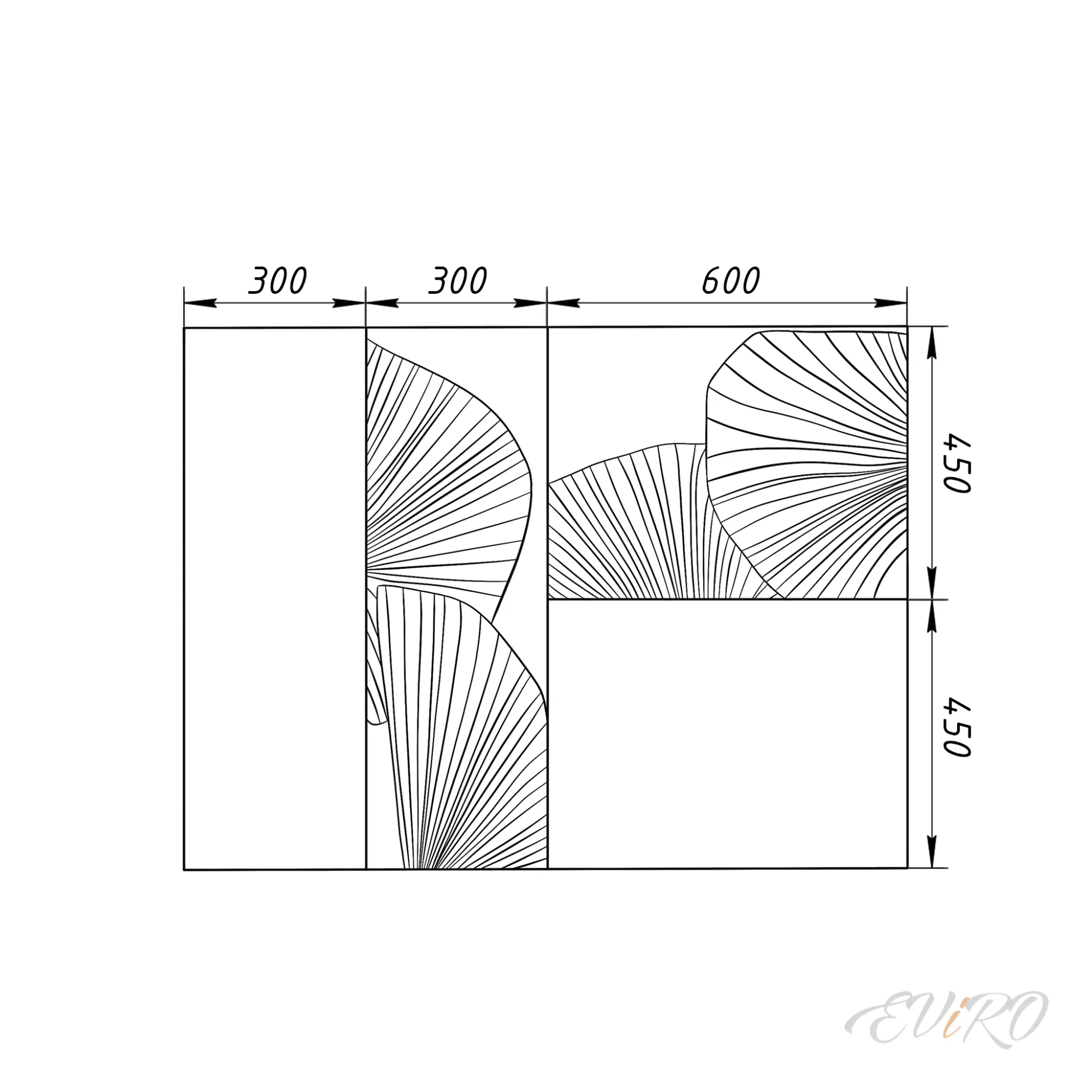 Гипсовая 3D панель EViRO Пальмы